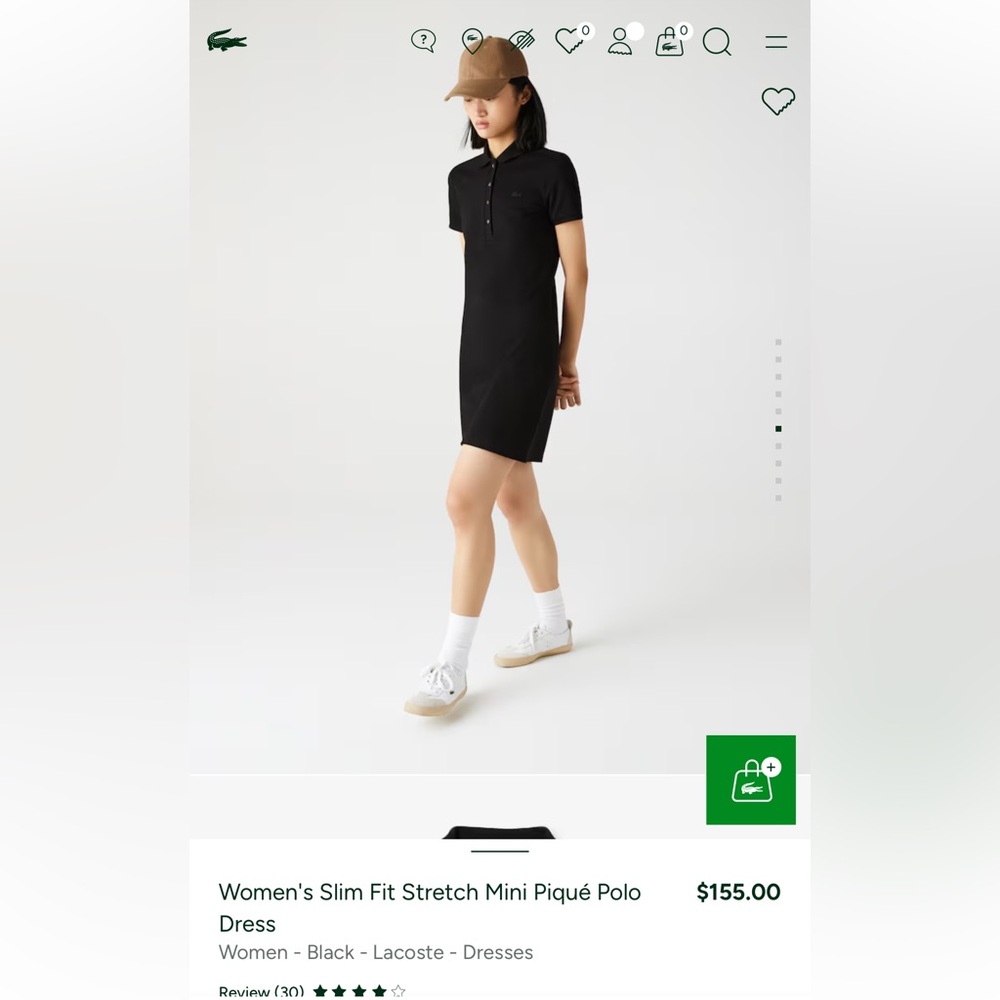 Lacoste Black Midi Dress